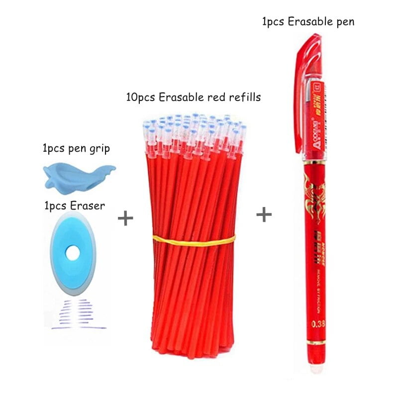 Kawaii Color Ink Erasable Pen Set Washable handle Ballpoint Pens for Office School Supplies