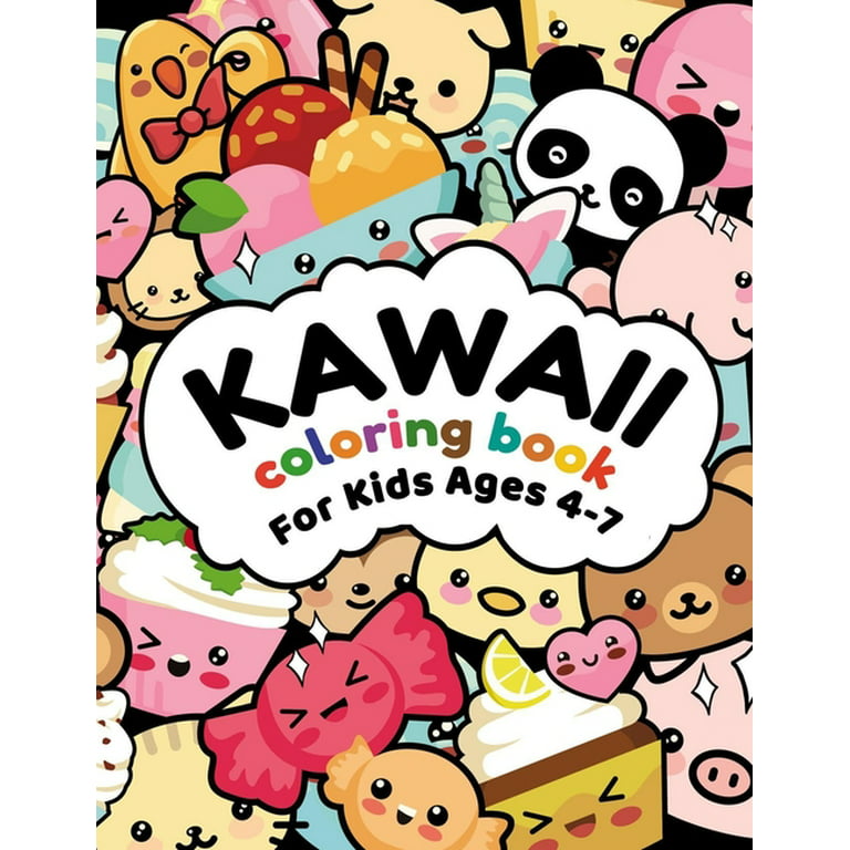 Coloring book animal's for kids Age 4-8 kawaii cartoon manga doodle