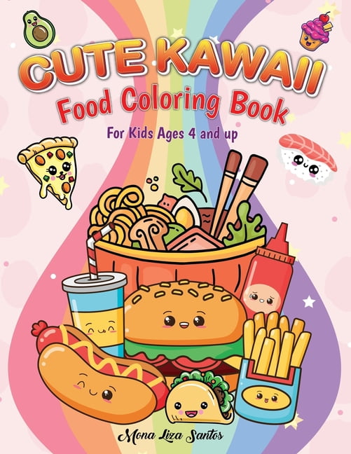Kawaii Coloring Book For Kids (Cute Kawaii Coloring Book for Kids Ages 4-12), (Paperback)