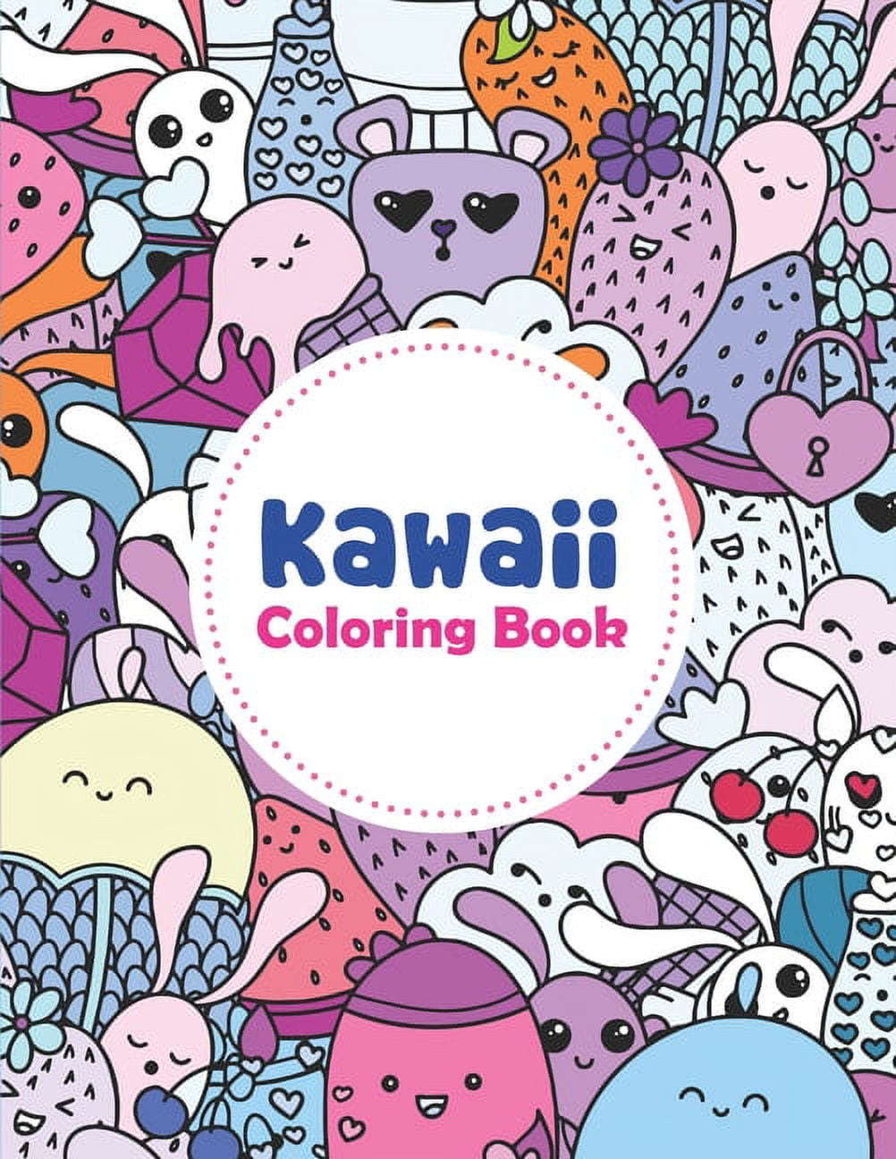 Kawaii Coloring Book For Kids Ages 8-12 : More Than 50 Cute & Fun