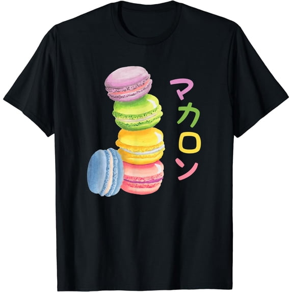 Kawaii Confetti Cute Macaron T-Shirt With Japanese Text
