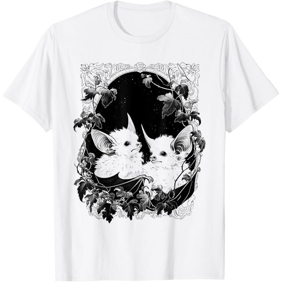 Kawaii Coquette Bats Cottagecore Pastel Goth T Shirt All Size S-5XL