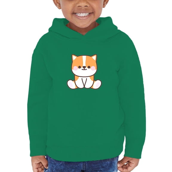 Kawaii Corgi Dog Sitting Hoodie Toddler -Image by Shutterstock, 4 Toddler