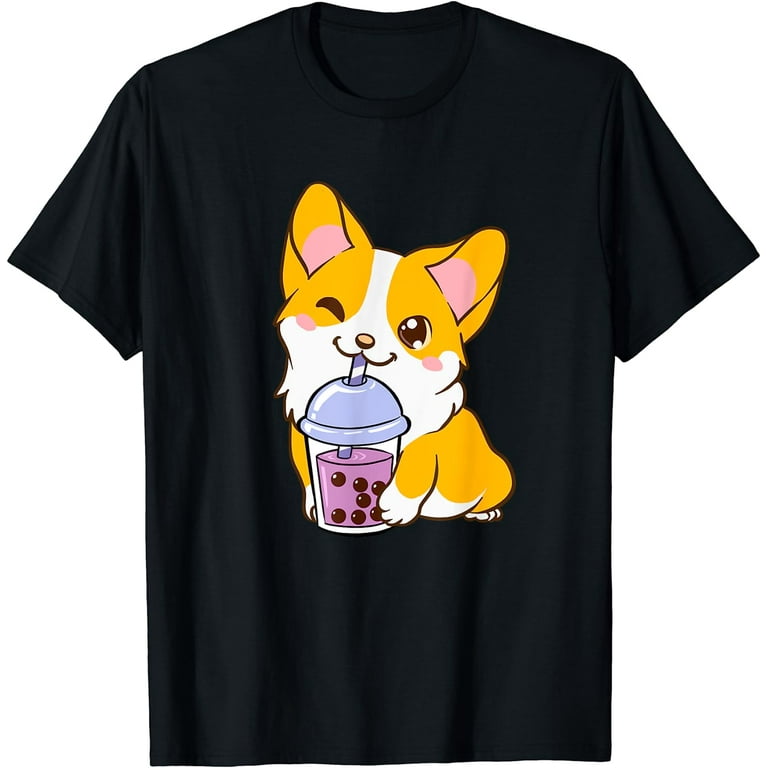 I Love Boba Funny Corgi Dog Bubble Tea T Shirt I Love Boba Funny Corgi Dog Bubble Tea T Shirt