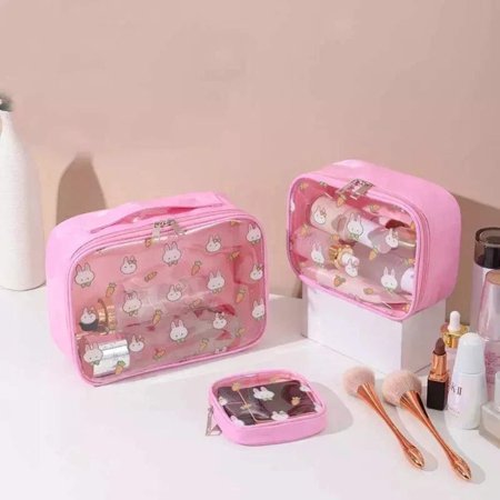 Kawaii Cosmetic Toiletry Bag 3pc Set