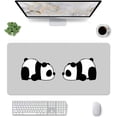thumbnail image 1 of Kawaii Couple Panda Pattern Mouse Pad,Desk Mat,Game Mat,Makeup Table Mat,Varied Use Mat for Office/Home/Study Girls Boys(31.5''''X15.7'''''',Grey&Couple Panda), 1 of 6
