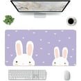 thumbnail image 1 of Kawaii Couple Rabbit Pattern Mouse Pad,Desk Mat,Game Mat,Makeup Table Mat,Varied Use Mat for Office/Home/Study Girls Boys(31.5''''X15.7'''''',Purple&Couple Rabbit), 1 of 1
