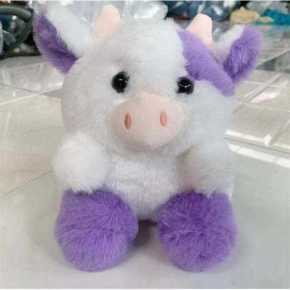 Kawaii Cow Plush Toy - 10" Ultra-Soft Stuffed Animal, Cute Plushies for Kids