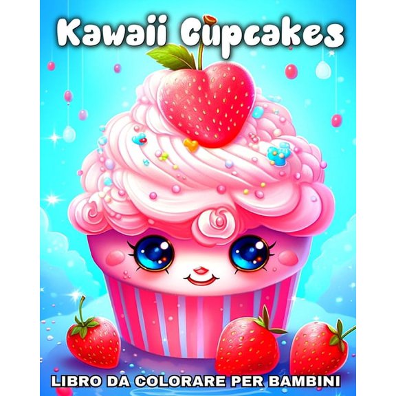 Kawaii Cupcakes Libro da Colorare per Bambini: Disegni Kawaii da Colorare Cupcakes Dolci e Adorabili, (Paperback)