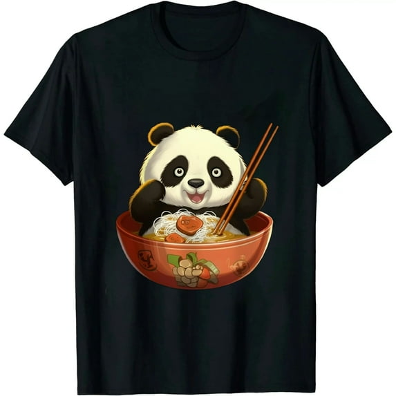 Kawaii Cute Anime Panda Otaku Japanese Ramen Noodles Gift T-Shirt