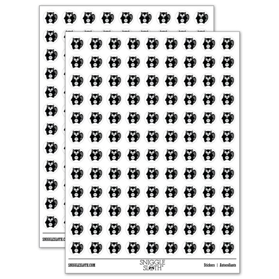 Kawaii Cute Beaver Buddy 200+ Round Stickers - White - Matte Finish - 0.50" Size