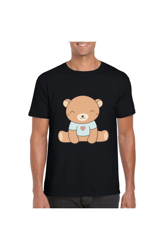 Kawaii Cute Brown Teddy Bear Stuffed Animal Toy Plush T-Shirt, for men & women, up to size 5XL