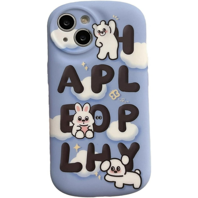 Kawaii Cute Cartoon Animal Bear Dog Bunny Cloud Soft Phone Case