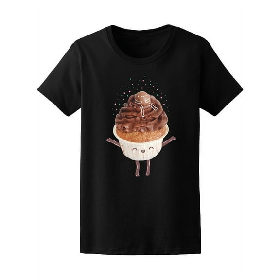 Kawaii Cute Chocolate Cupcake Tee Women's -Image by Shutterstock