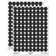 thumbnail image 1 of Kawaii Cute Grumpy Meh Face 200+ Round Stickers - Black - Matte Finish - 0.50" Size, 1 of 3