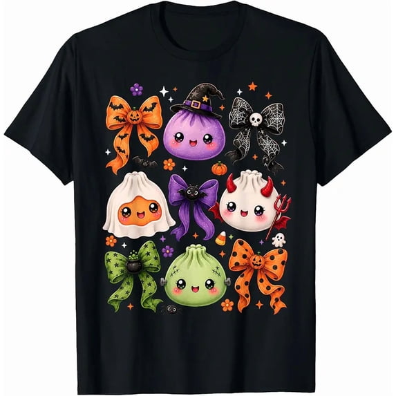 Kawaii Cute Halloween Dumpling Spooky Dumplings Costume Kids T-Shirt