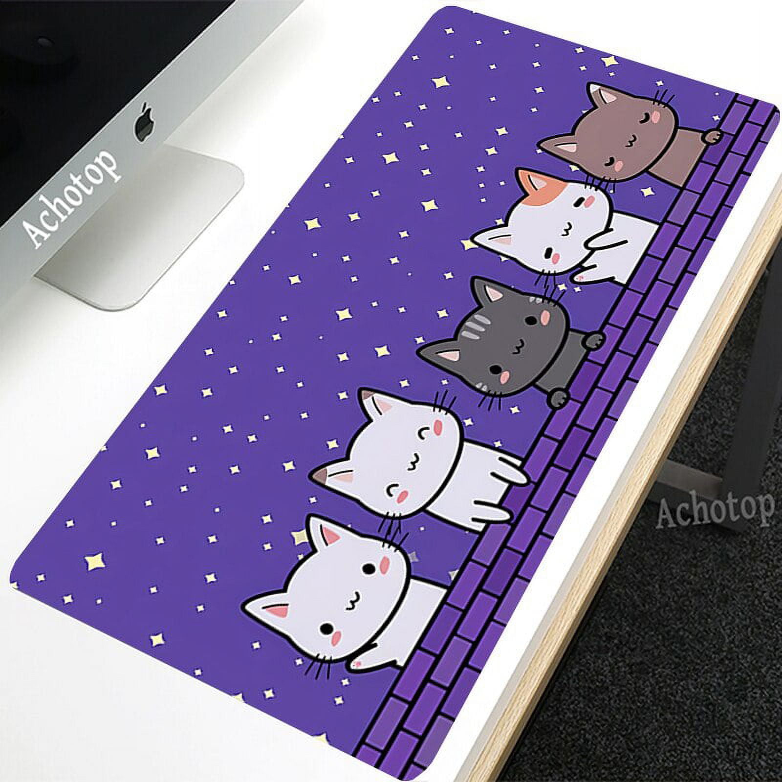 Kawaii Cute Mouse Pad Large Cartoon Cat Mousepad Gaming Laptop Desk Mat ...