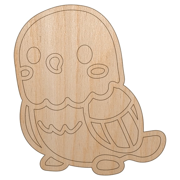 Kawaii Cute Parakeet Budgie Bird Wood Shape Unfinished Piece Cutout Craft DIY Projects - 4.70 Inch Size - 1/8 Inch Thick