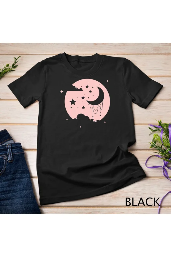 Kawaii Cute Pastel Goth Moon T-Shirt Unisex T-shirt up to size 5XL