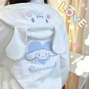 Kawaii Cute Sanrio Kuromi Mymelody Cinnamoroll Hoodie Zipper Loose Coat Thickening Tide Ins Girl Christmas Gift For Girlfriend