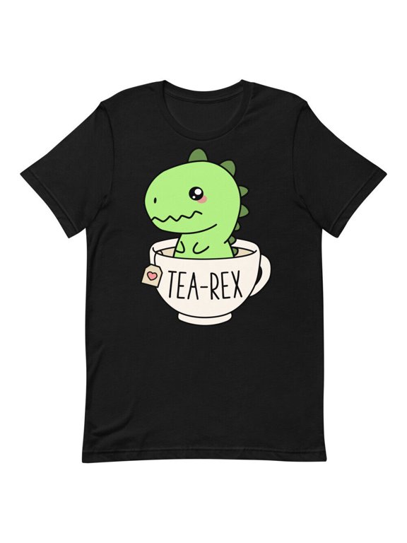 Kawaii Cute Tea-Rex Shirt | Funny T-Rex Dinosaur Shirt | Tyrannosaurus Rex Pun