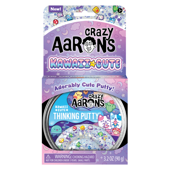 Crazy Aarons Kawaii Cute Thinking Putty, Pink, Ages 3 and Up