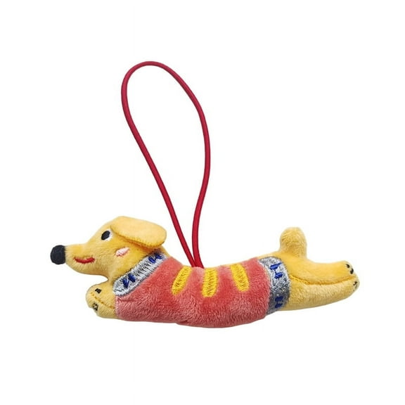 Kawaii Dachshund Plush Doll Cartoon Stuffed Puppy Keychain Pendant Backpack Charm Lovely Bag Hanging Decoration Kid Gifts