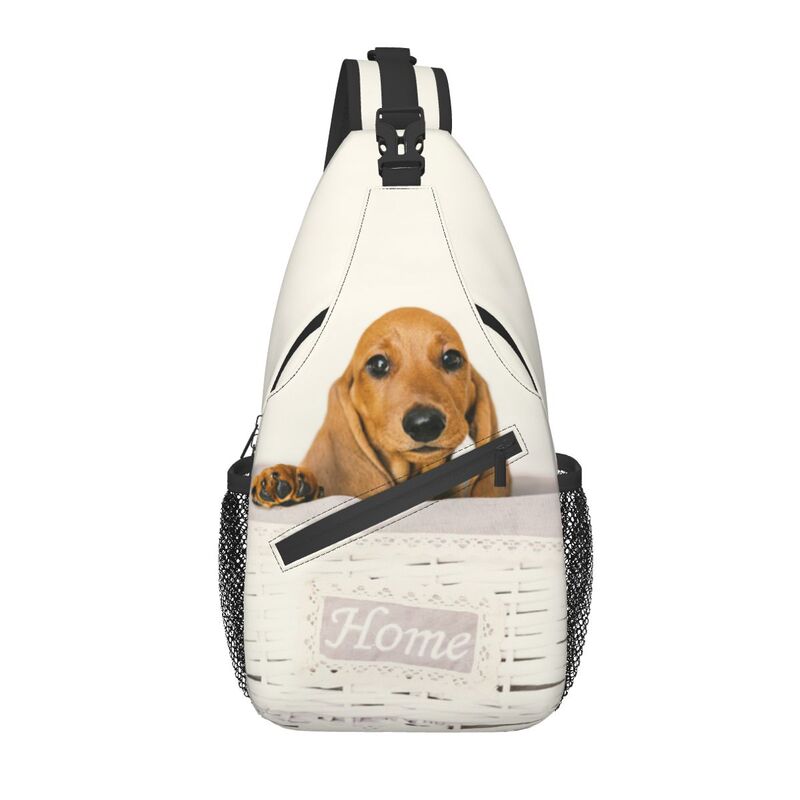 Kawaii Dachshund Sling Crossbody Backpack Men Wiener Badger Sausage Dog