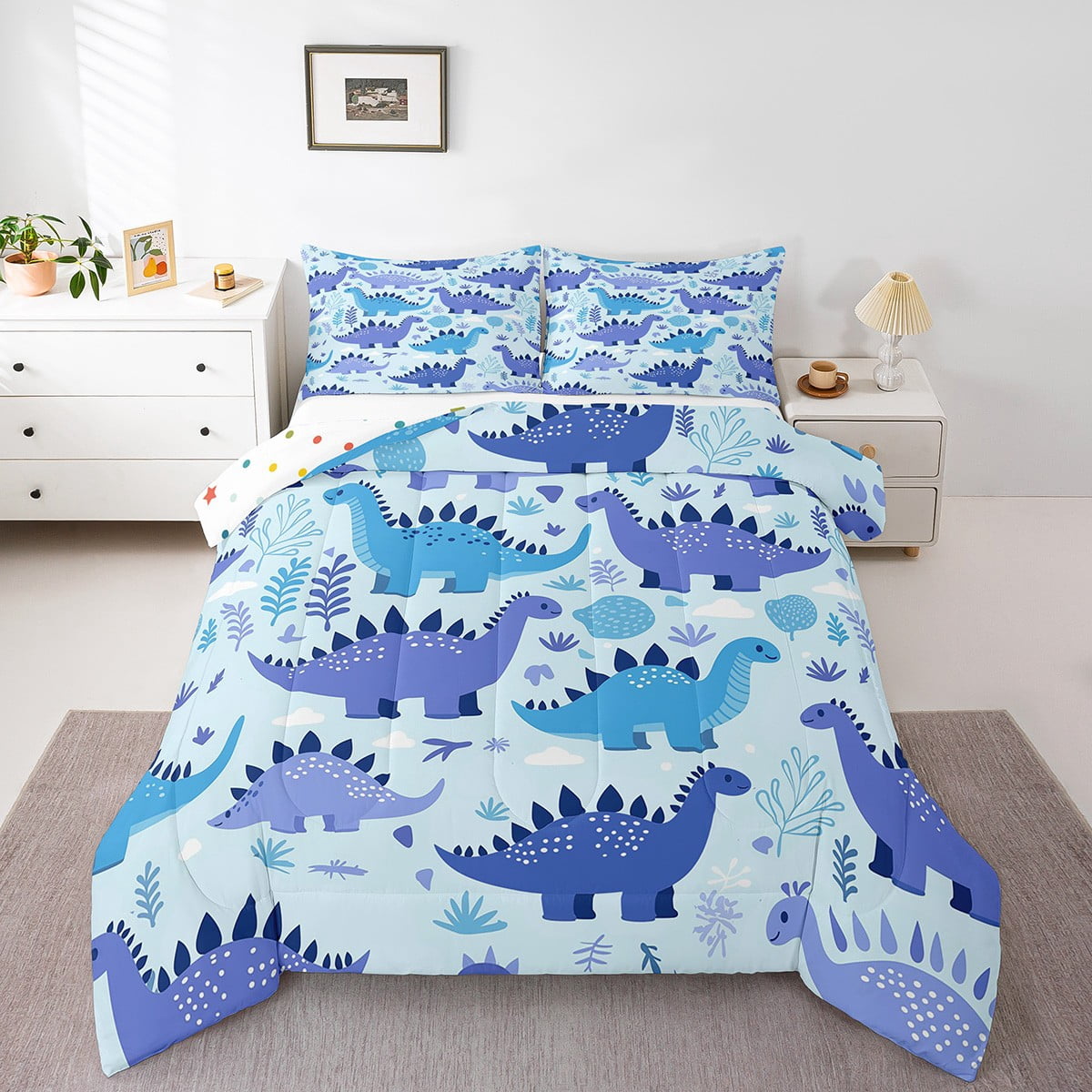 Kawaii Cartoon Dinosaur Pineapple Hooded Blanket Pajamas Set