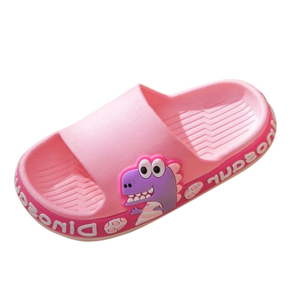 Kawaii Dinosaur Children Slippers Cute Cartoon Animals Beach Slippers Kids Non- Boys Girls Summer Shoes Baby Footwear