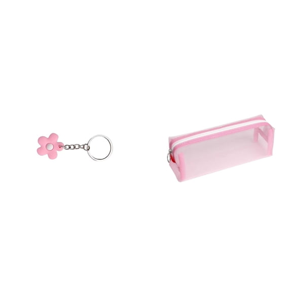 Kawaii Flower Bell Keychain - Soft Color Aesthetic Key Ring For Women, Cute Car Keys Holder With Floral Design