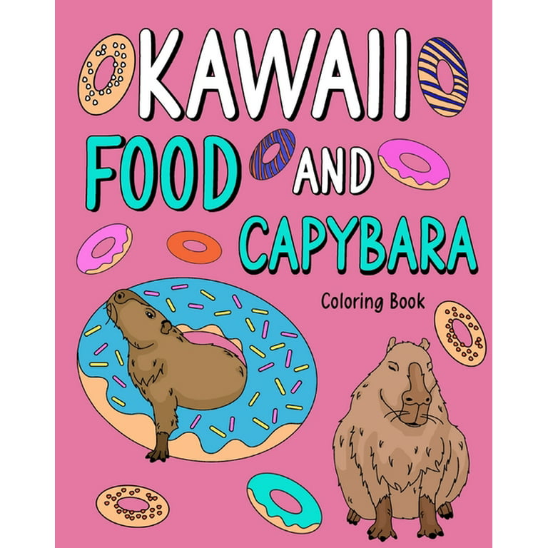 Cute Easy Kawaii Coloring Book: Gift for Kids full of Animals