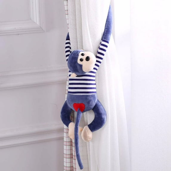 Kawaii For Children Kids Gifts Monkey Cotton Animal Doll Stuffed Toys Plush Toys Plush Doll Long Arm Monkey BLUE