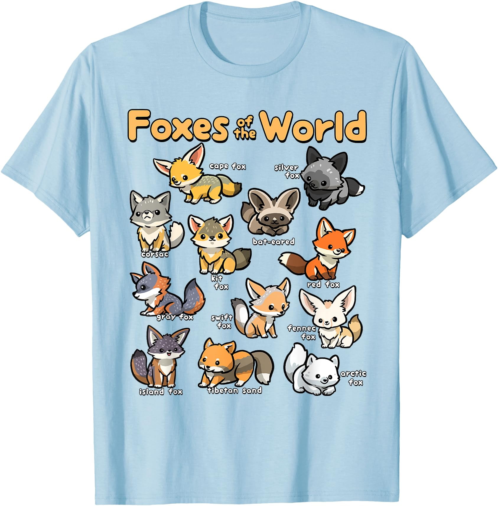 Kawaii Fox Animals of the World Educational Animal Foxes Lover