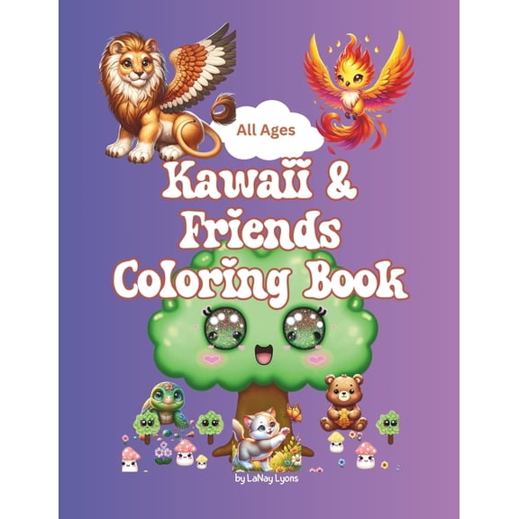 Kawaii & Friends Coloring Book: Cute Anime Cute Animals Coloring Book for All Ages, (Paperback)
