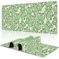Kawaii Frog Gaming Mouse Pad,Green Cute Desk Mat,31.5"X15.7" Large Desk