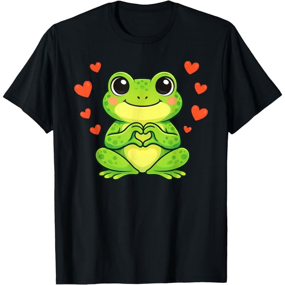 Kawaii Frog Hearts Cute Frog Lover T-Shirt - Walmart.com