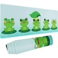 thumbnail image 1 of Kawaii Frog Mouse Pad XL, Frog Extended Large Gaming Mouse Pad for Desk, Green Anime Mouse Pad Cartoon, Cute Frog Mousepad, Long Big Mouse Mat, Frog Gifts Decor Stuff Accessories, 31.5 X 11.8 Inch, 1 of 5