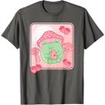 thumbnail image 1 of Kawaii Frog Pink Strawberry Milk Mushroom Frog Lover Unisex T-Shirt for Men Women Kids,Charcoal Color,Size YS, 1 of 5