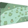 thumbnail image 1 of Kawaii Frogs Desk Mat Green Mouse Pad Cute Mousepad XXL Large Extended Gaming Pond Anime Frog Desk Pad 31.5x15.75 in, Japan/Korean Aesthetic Keyboard Mouse Mat for Girl Women Office Accessories, 1 of 7