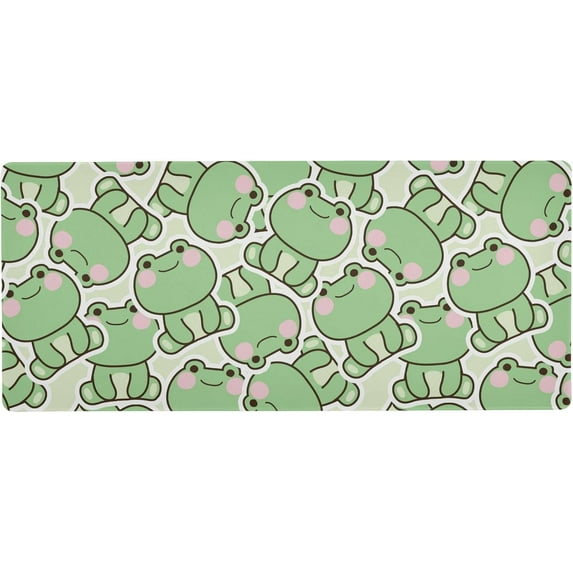 Kawaii Frogs Mouse Pad, Gaming Mouse Pad Extended Computer Keyboard Mouse Pads Non-Slip Desk Mat for Office Home Gamer, 31.5 x 11.8 inch