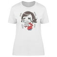 thumbnail image 1 of Kawaii Frustrated Lady Cartoon T-Shirt Women -Image by Shutterstock, Female x-Large, 1 of 2
