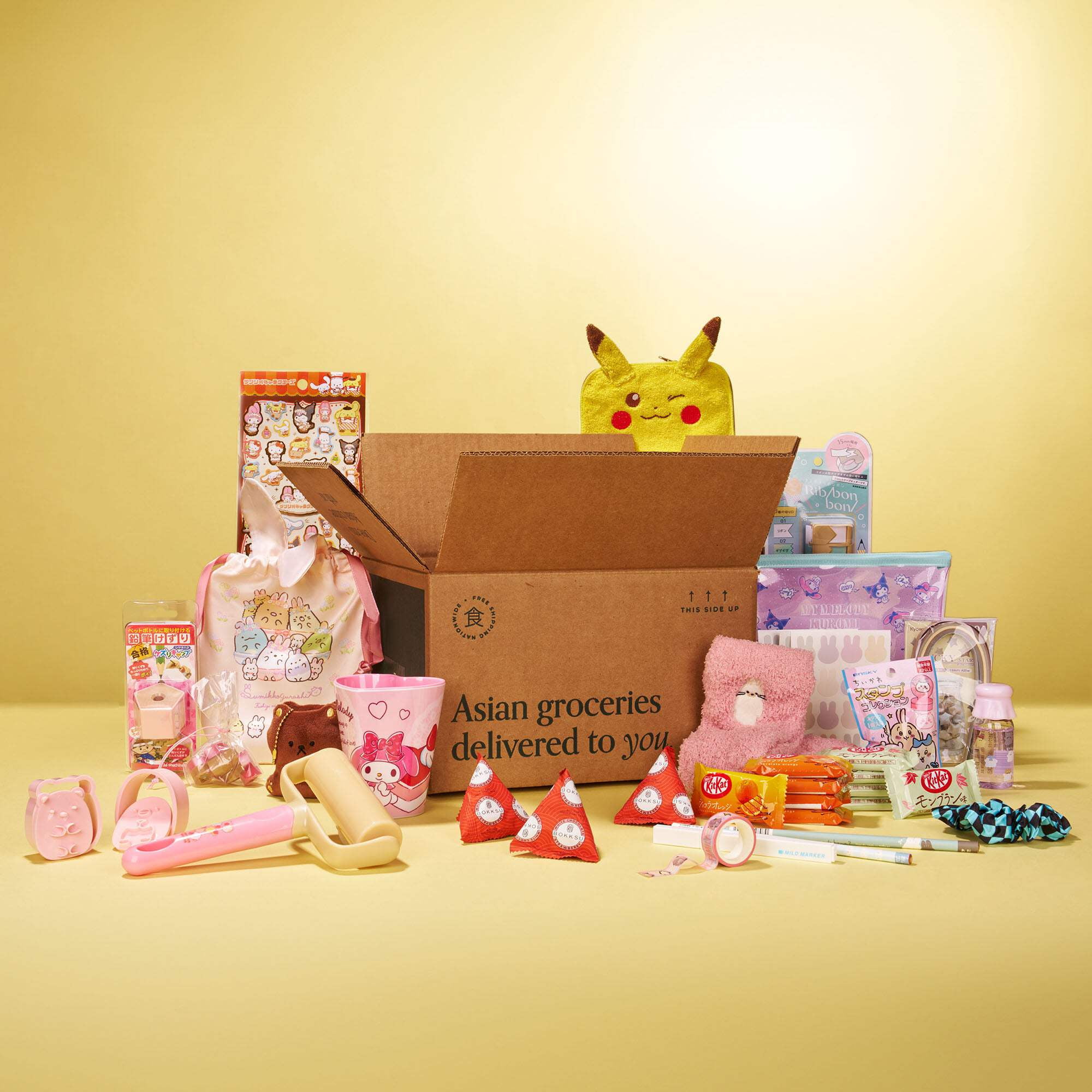 Bokksu Market Kawaii Gift Pack - Stationery Surprises & Japanese Chocolate Treats