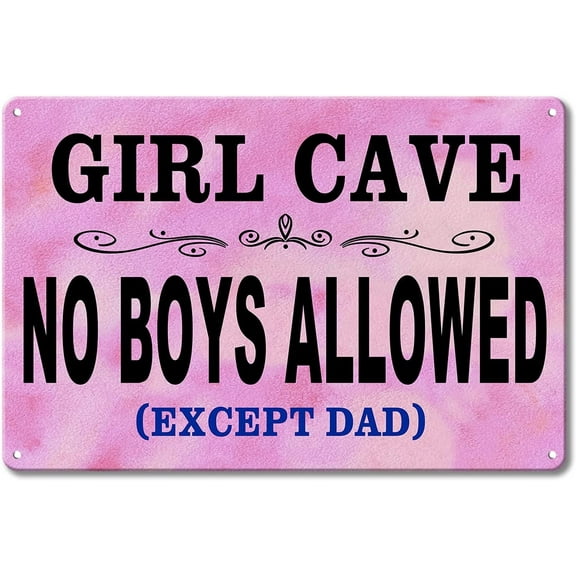 Kawaii Girl Cave Metal Sign Cute Girls Room Decorations For Bedroom And Bathroom Pink Gamer Room Door Decor Teenager Girly Things Cool Stuff For Your Room Accessories Wall Posters