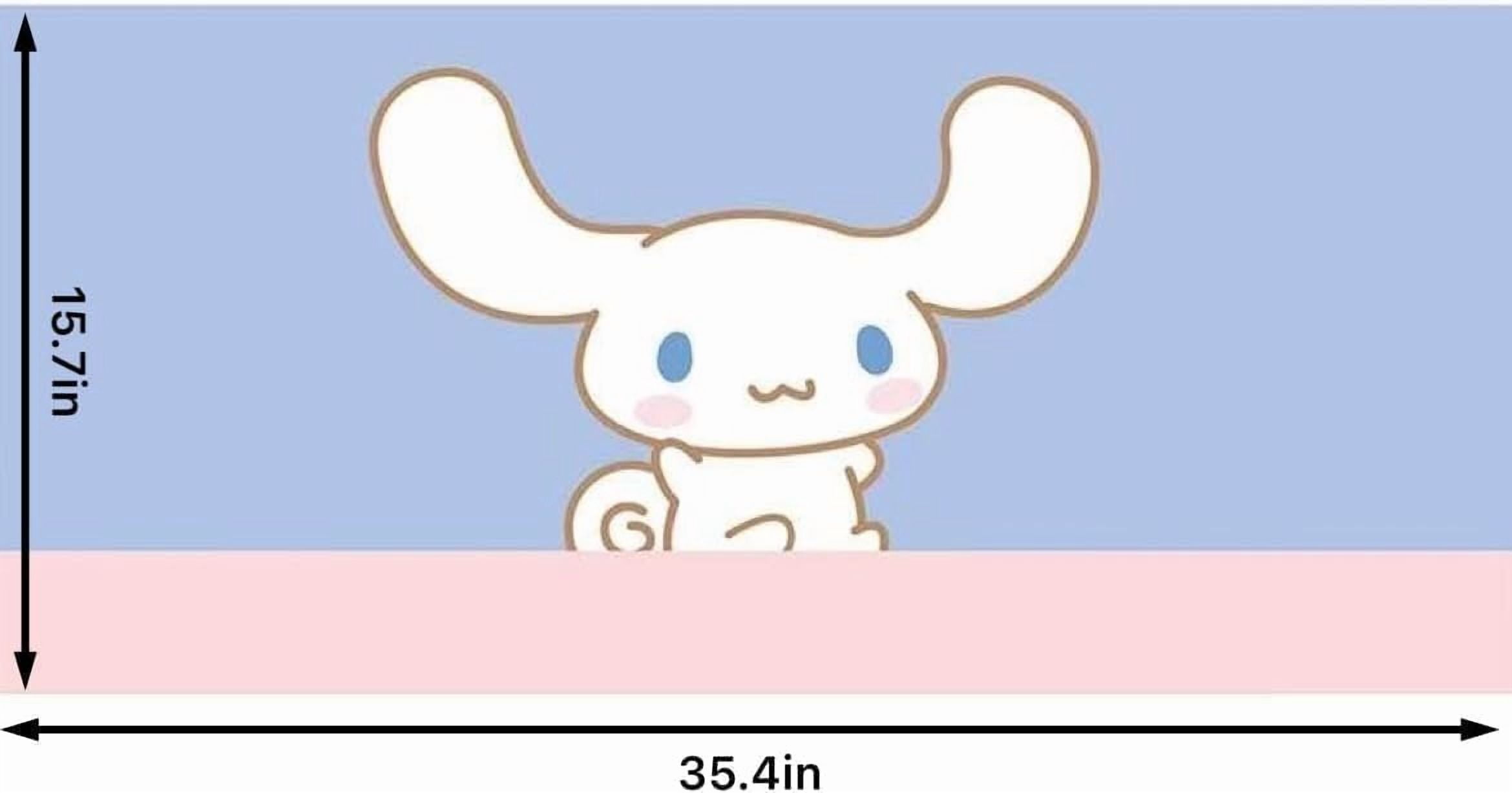Kawaii Girly Cute Gaming Mouse Pads, Long Extended Desk Mat, Extra Large Girl Anime Mousepad Keyboard Pads for Work Game Office Home, 35.4'''' X 15.7'''' (Blue)