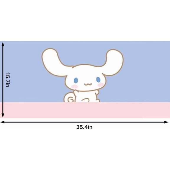 Kawaii Girly Cute Gaming Mouse Pads, Long Extended Desk Mat, Extra Large Girl Anime Mousepad Keyboard Pads for Work Game Office Home, 35.4'''' X 15.7'''' (Blue)