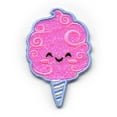 thumbnail image 1 of Kawaii Glitter Cotton Candy Patch Happy Cute Food Embroidered Iron On, 1 of 2
