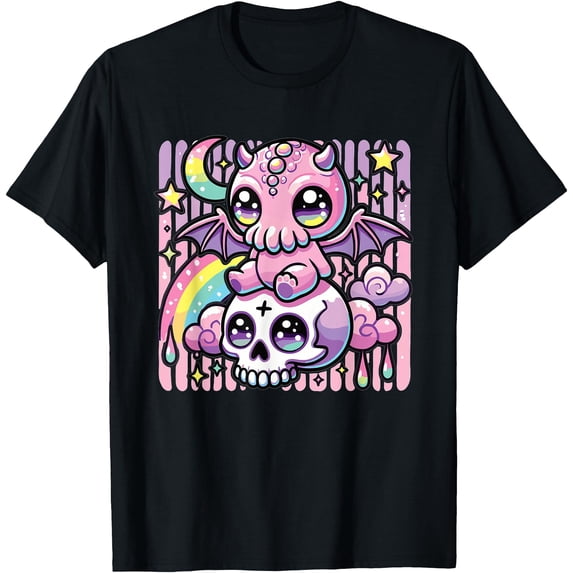 Kawaii Gothic Cthulhu Pastel Colors Gothic Goth Cthulhu T-Shirt ...