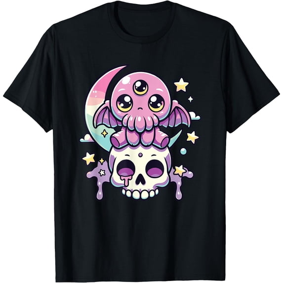 Kawaii Gothic Cthulhu Pastel Colors Gothic Goth Cthulhu T-Shirt ...