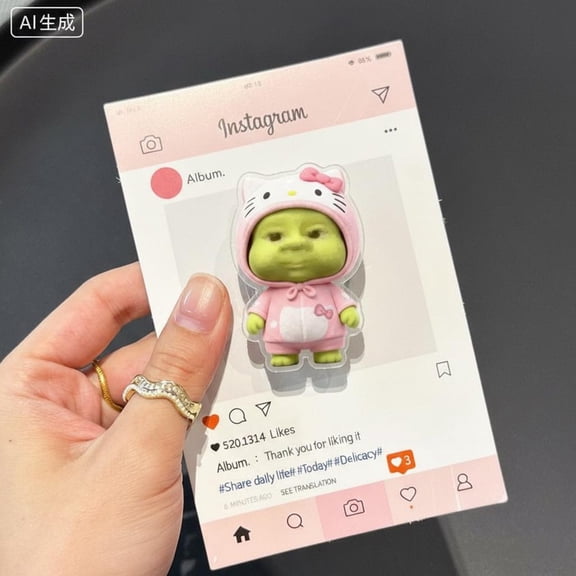 Kawaii Grumpy Baby MagSafe Phone Grip: Cute Animal Magnetic GripTok, Fun Phone Holder for Cartoon Lovers, Adorable Phone Accessory